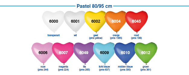 Ballonnen kleurenkaart 80/95cm
